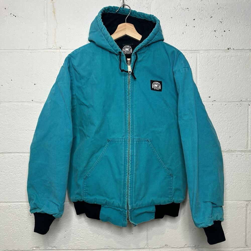 Vintage Polar King By Key Hooded Canvas Jacket “Turquoise”